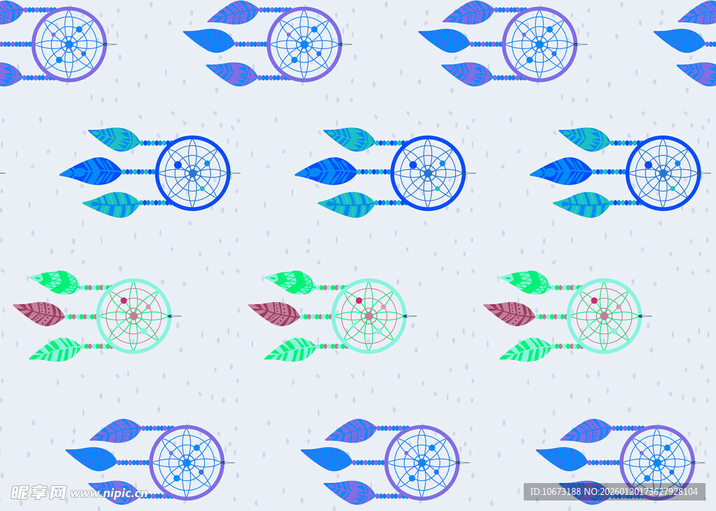 梦幻捕梦网图案背景设计