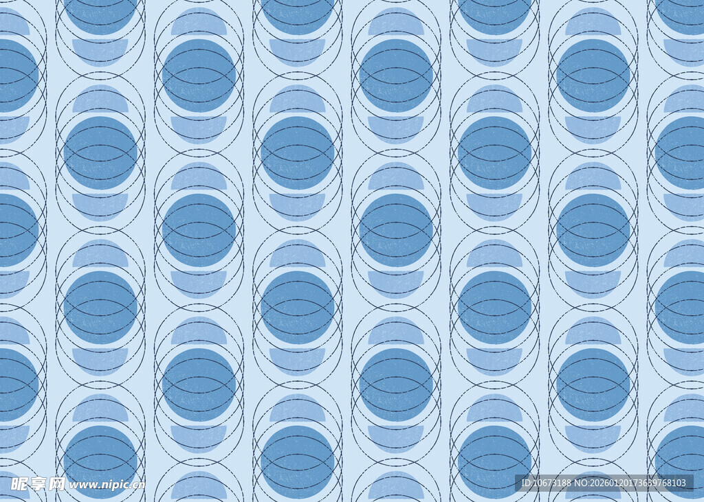蓝白圆形图案纹理背景