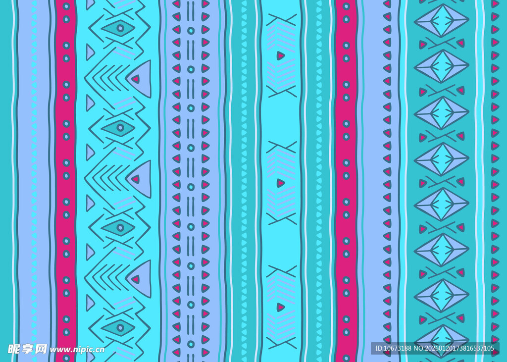 蓝粉相间几何图案纹理