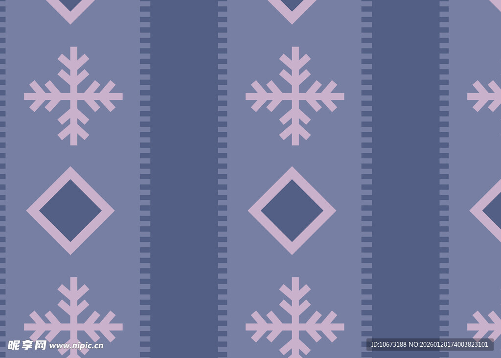 蓝底雪花菱形图案纹理