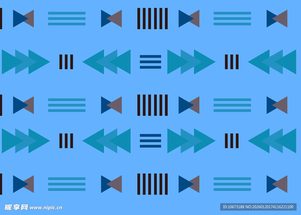 蓝色几何图案装饰背景