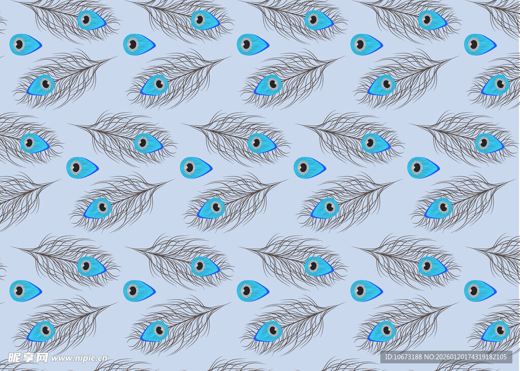 孔雀羽毛图案背景纹理