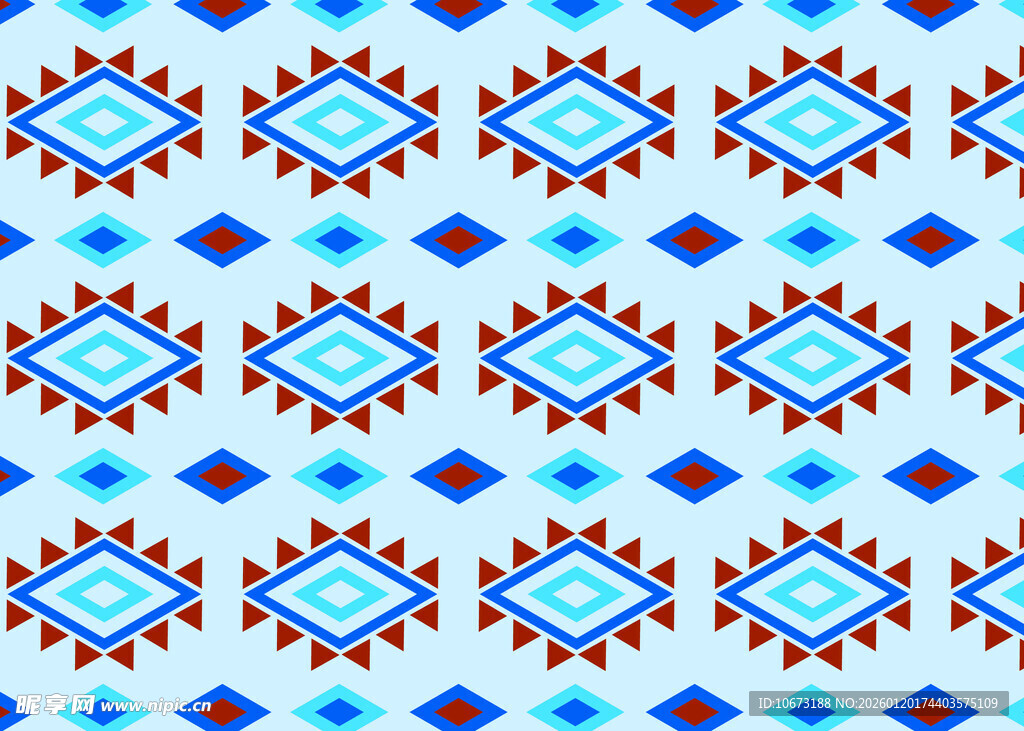 几何图案的民族风装饰图