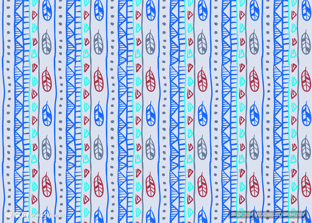 蓝白民族风几何图案纹理