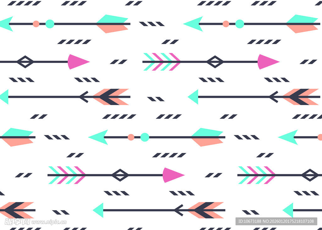 多彩箭头几何图案背景