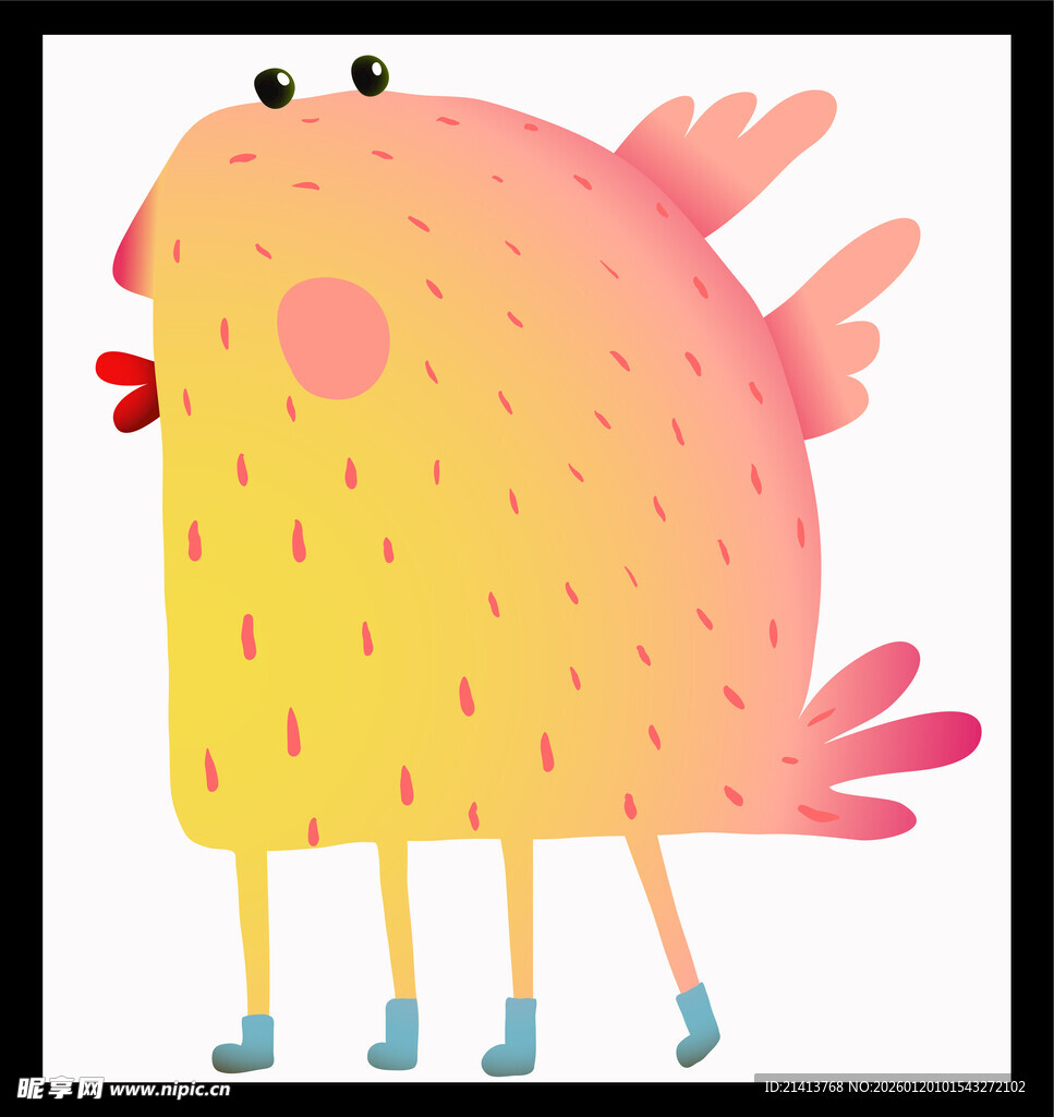 可爱卡通小鸡插画形象