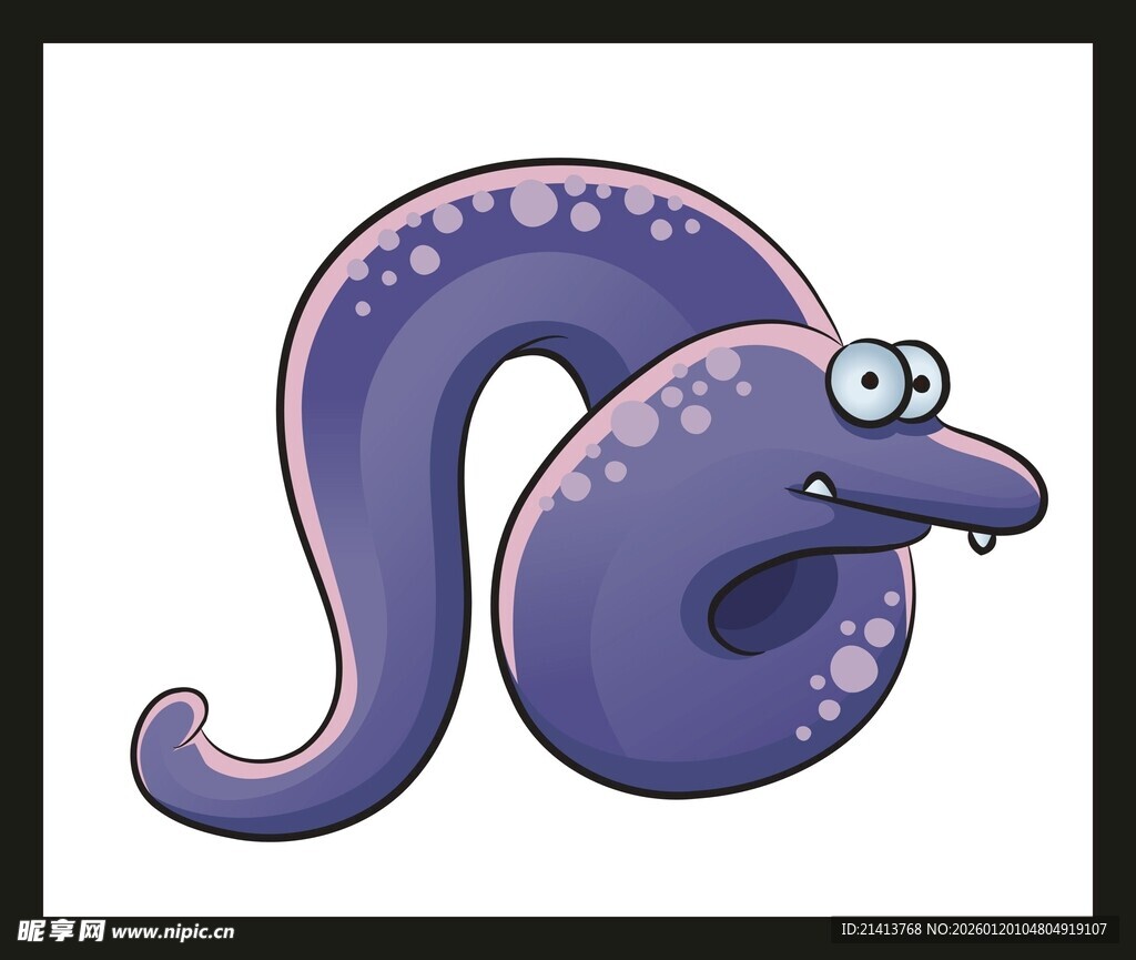 紫色卡通章鱼形象设计