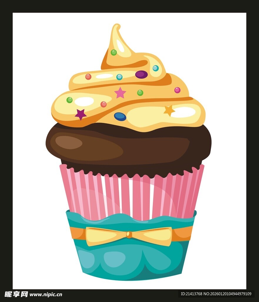 可爱装饰纸杯蛋糕