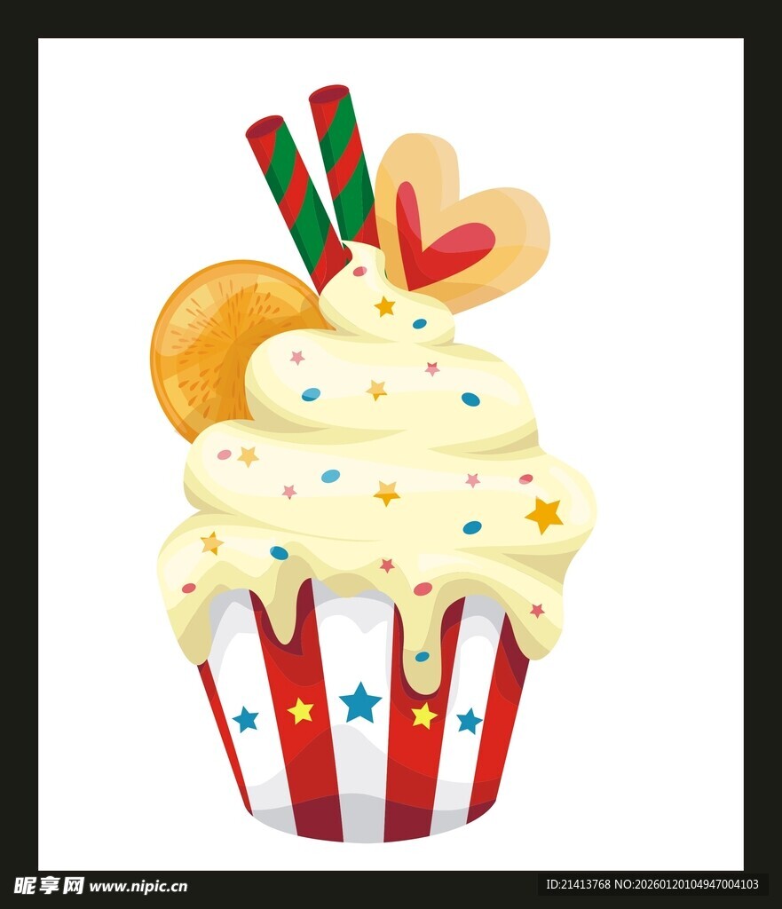 美味装饰纸杯蛋糕