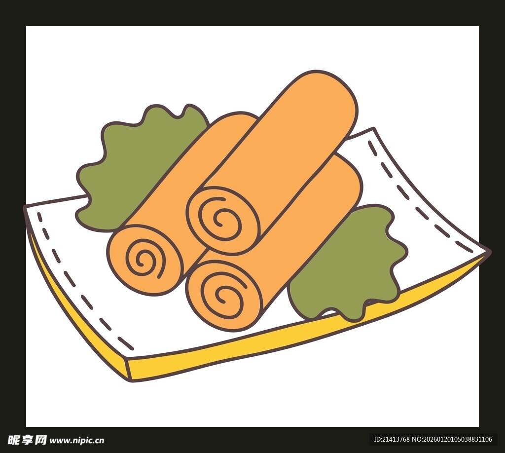 美味春卷插画