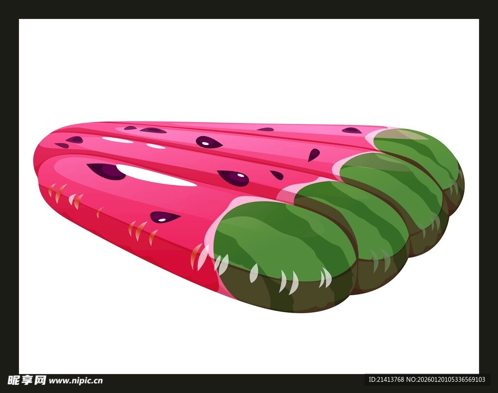 西瓜造型充气游泳圈