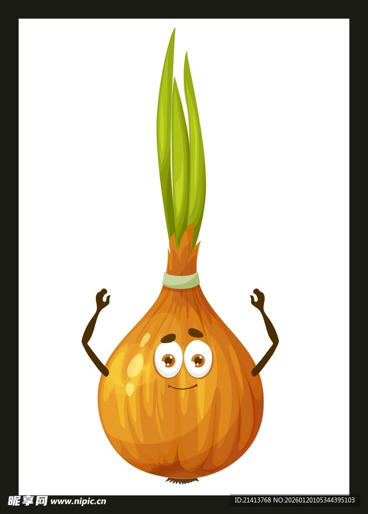 可爱拟人洋葱卡通形象