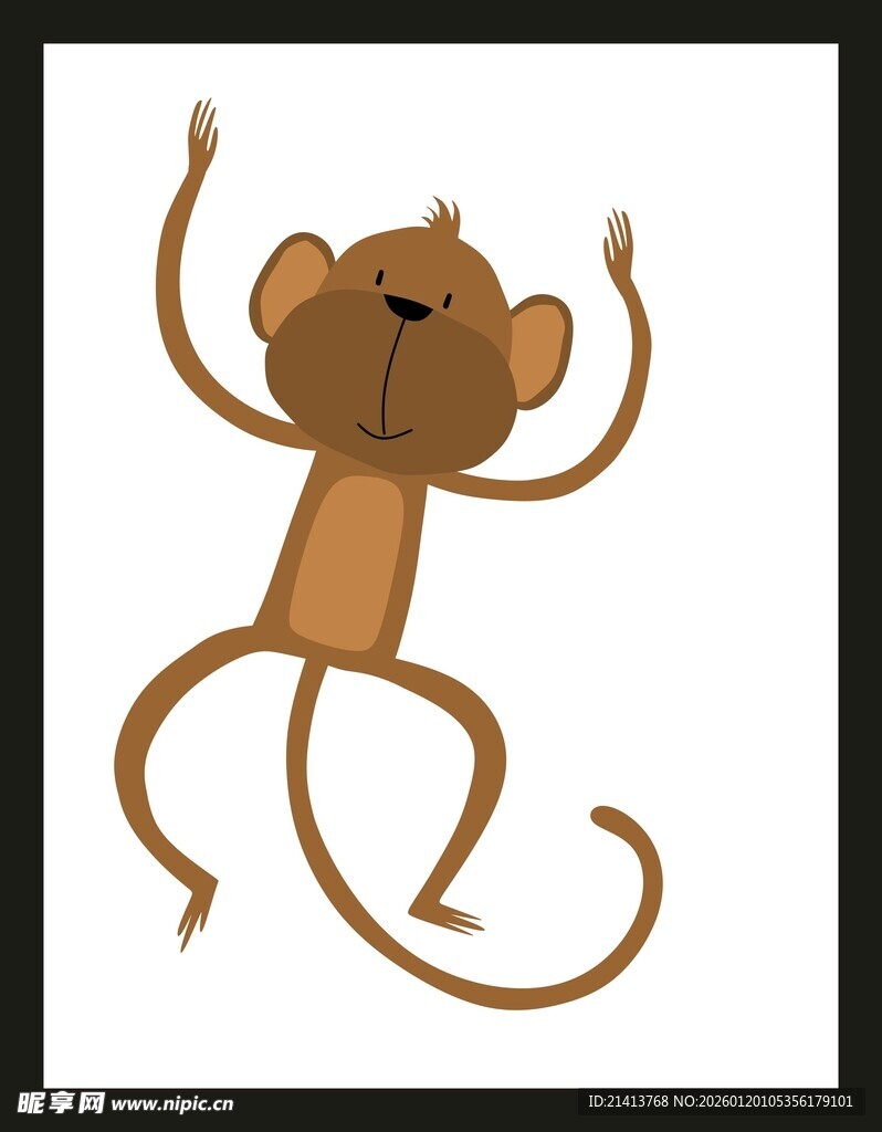 跳跃的卡通猴子