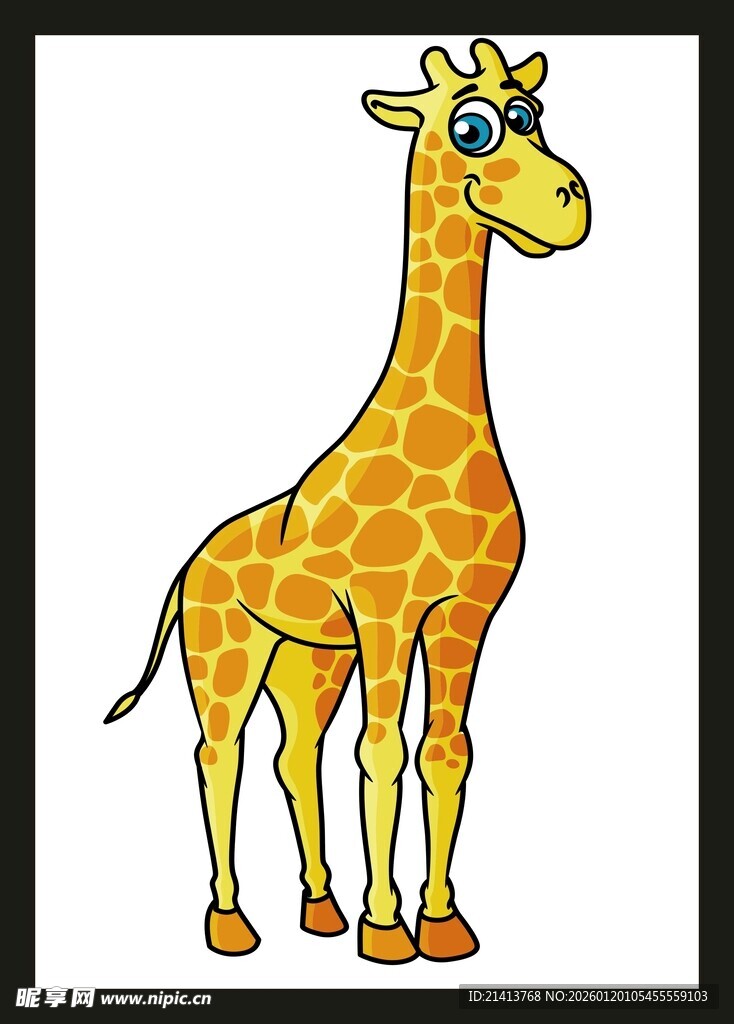 卡通长颈鹿形象