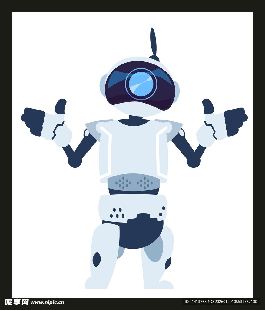 可爱的卡通机器人形象