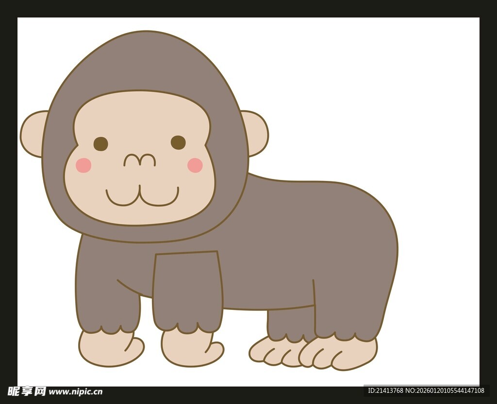 可爱卡通小猴子形象