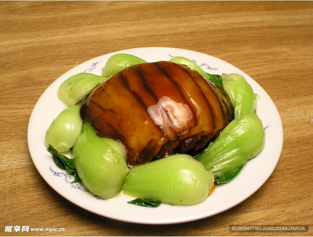 梅菜扣肉配青菜