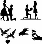 情侣表白求婚剪影