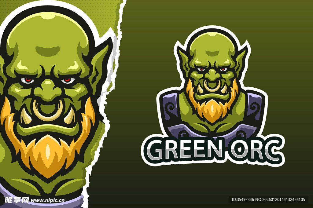 绿兽人角色设计形象