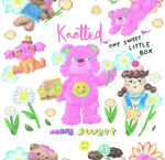 可爱针织小熊插画图案