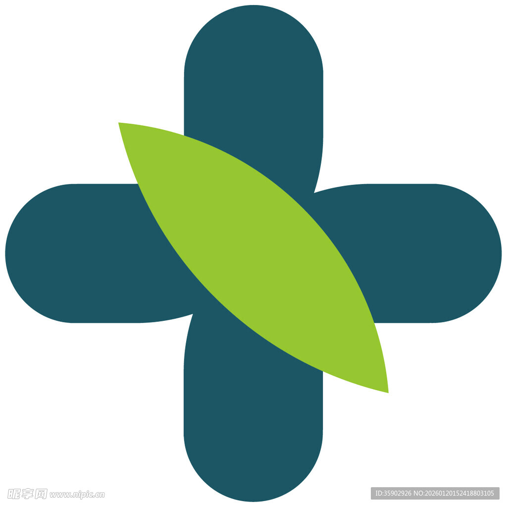 医疗绿叶十字标志