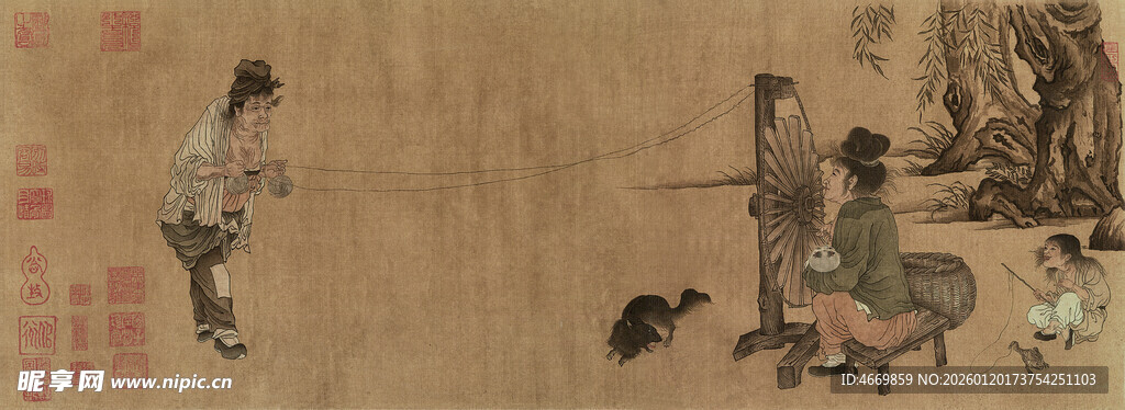 古代人物活动场景图