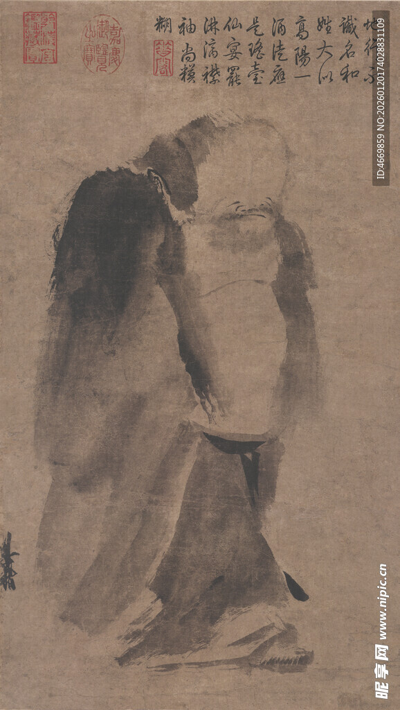水墨人物画古朴意境浓