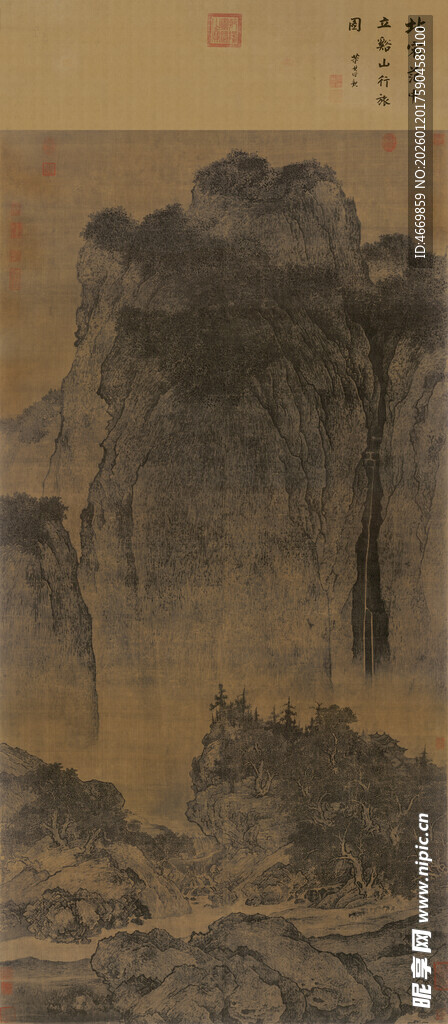 水墨山水古画意境悠远