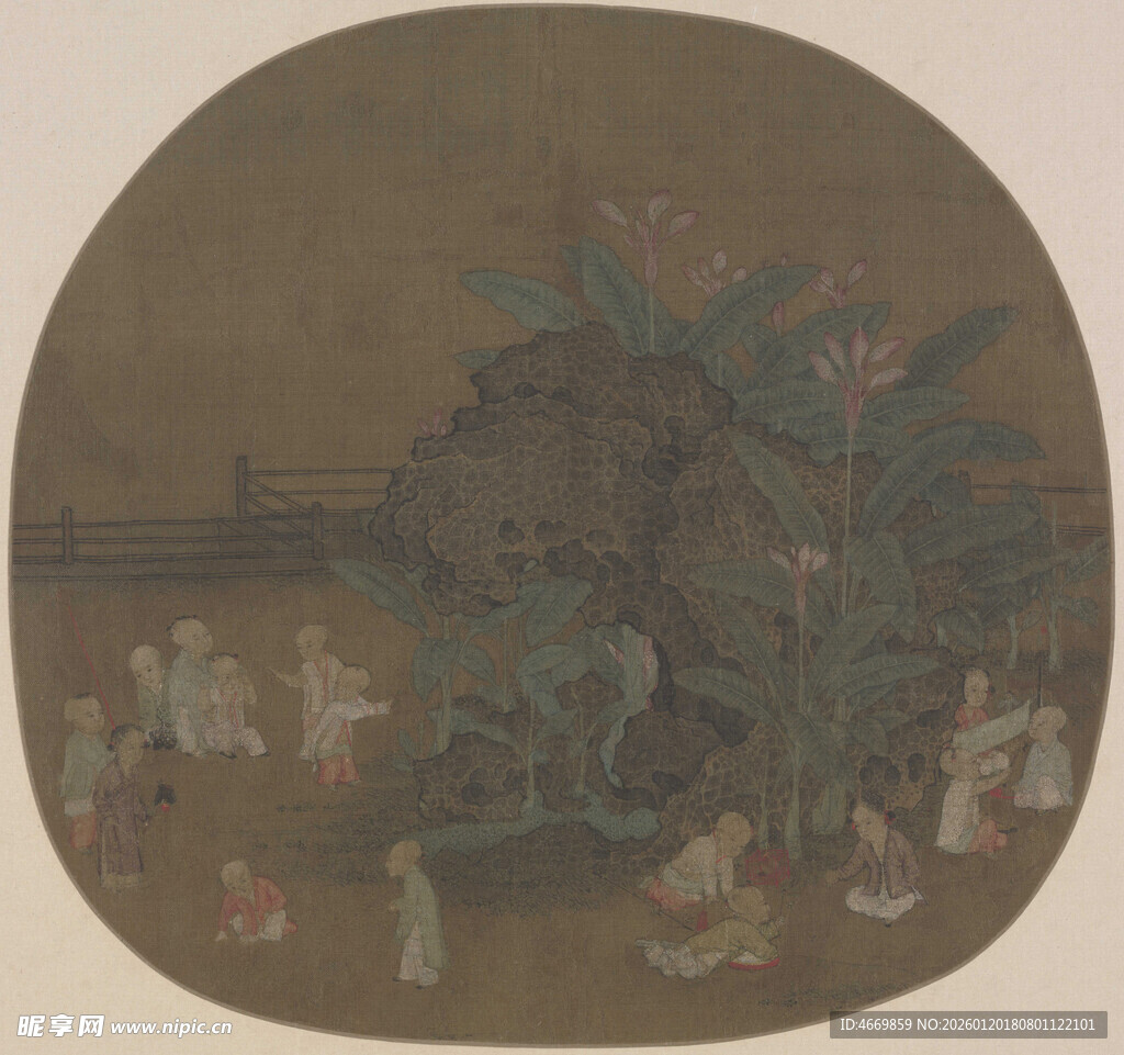 古代孩童嬉戏图