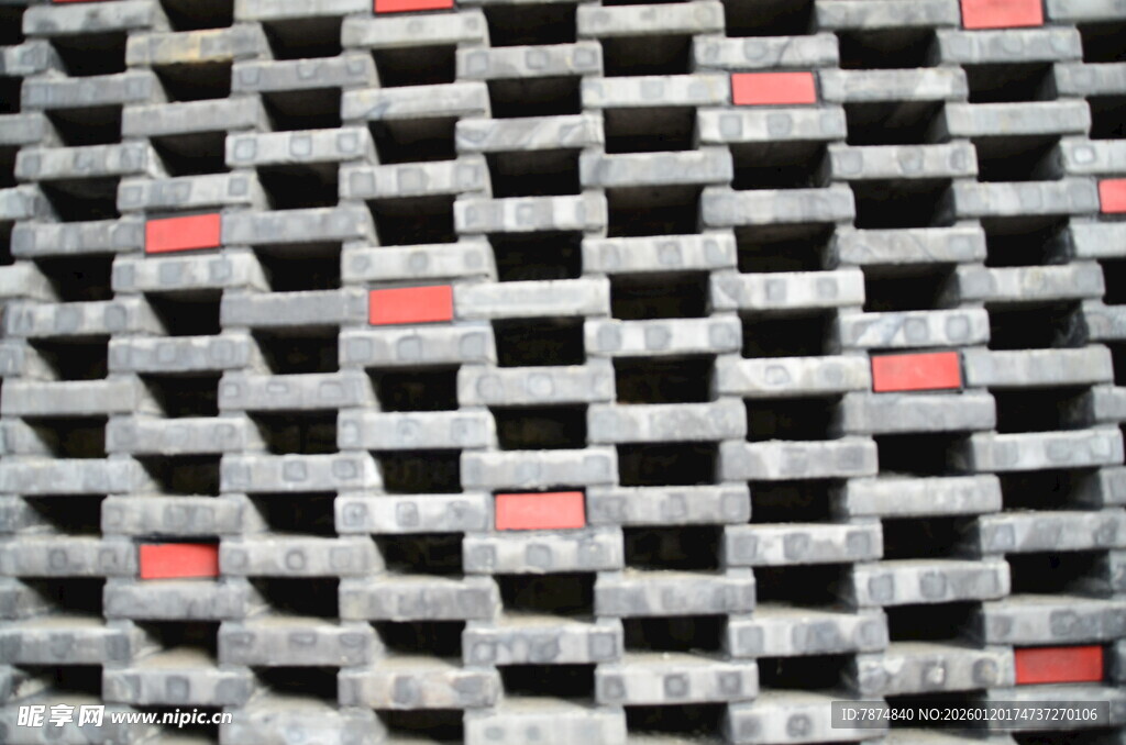 黑白红格子编织纹理图案