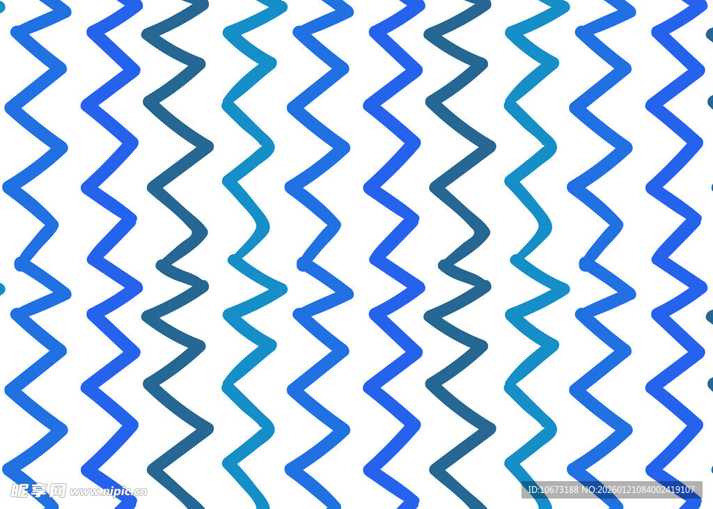 蓝绿色波浪纹几何图案