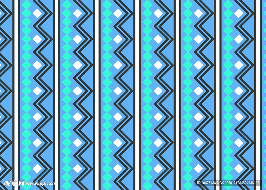 蓝绿色几何条纹图案