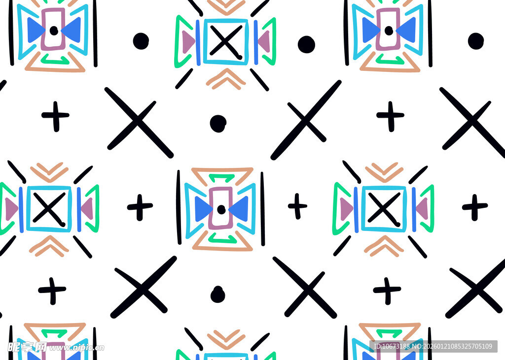 几何民族风图案设计