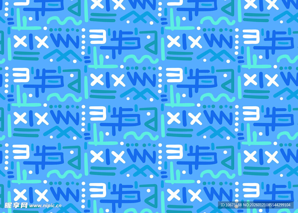 蓝底几何图案纹理背景