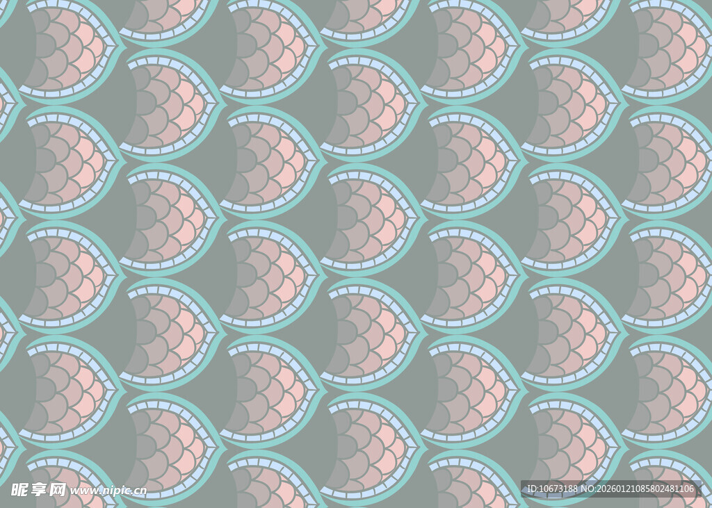 几何圆形拼接图案背景