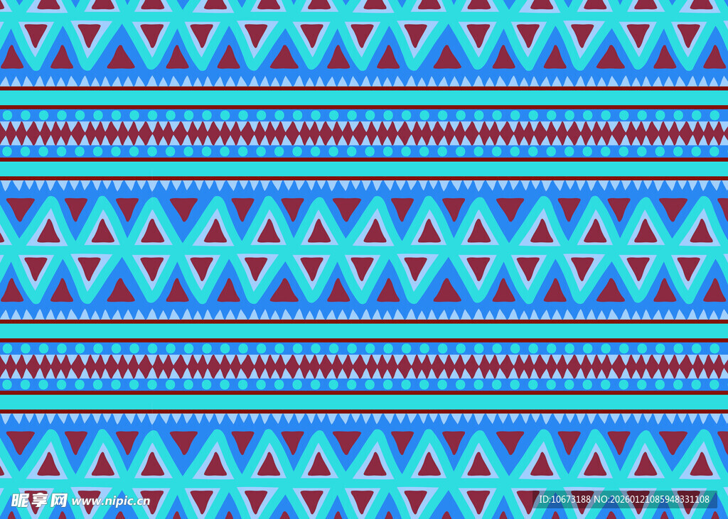 几何图案民族风蓝色纹理
