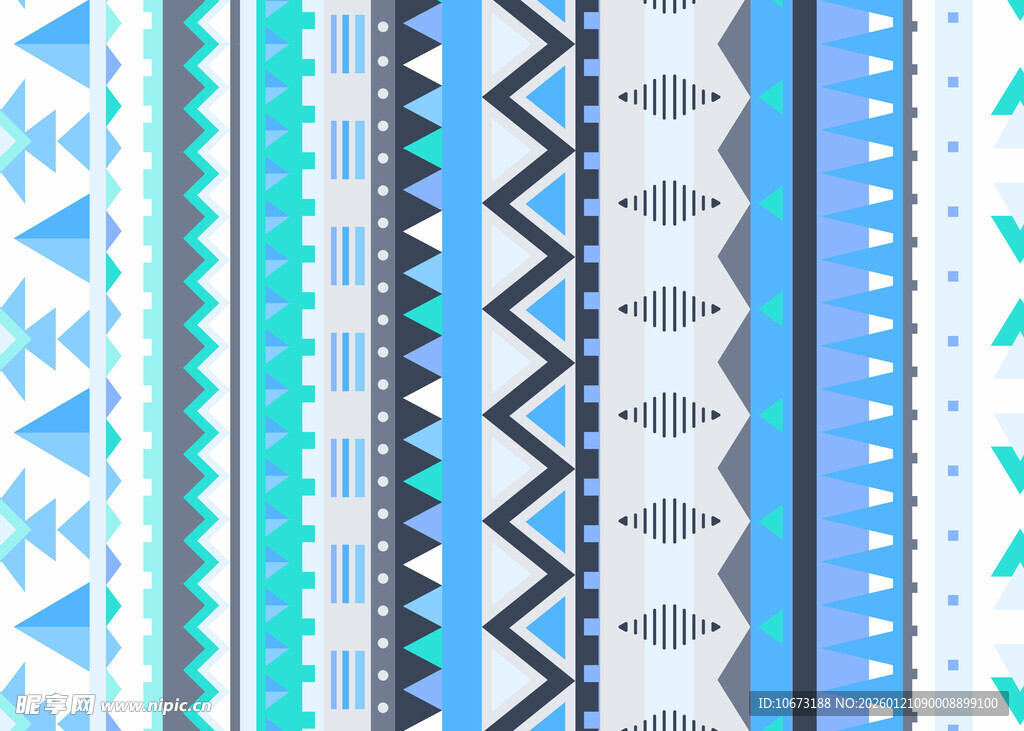 蓝白几何图案民族风纹理