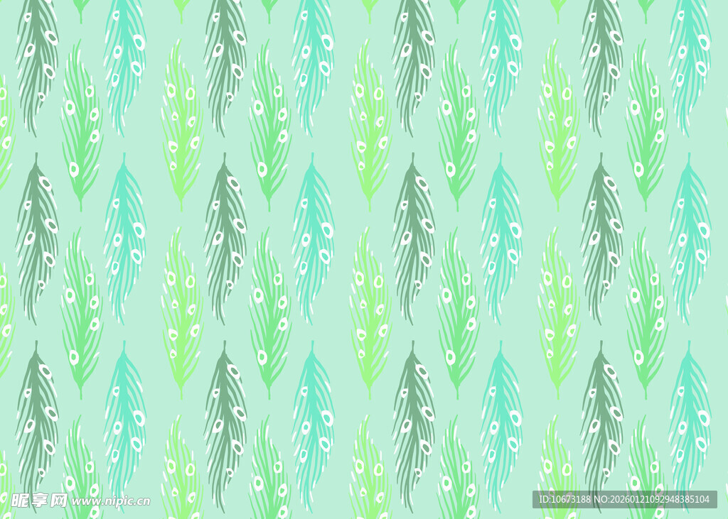 清新绿调植物纹理背景图