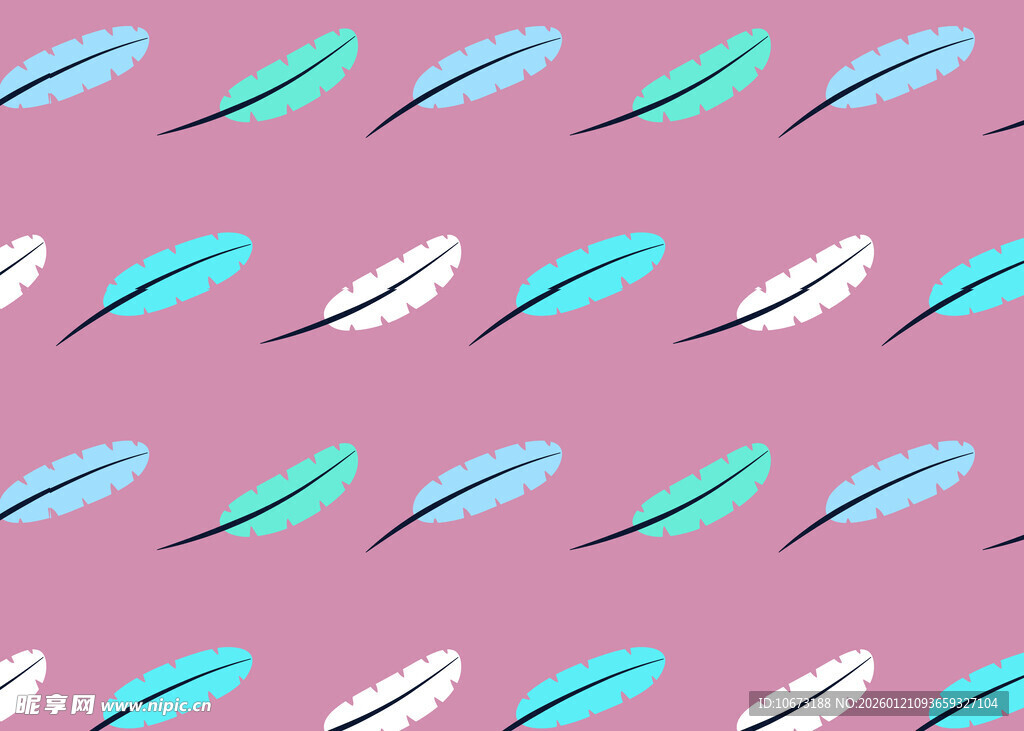 粉色背景羽毛图案纹理