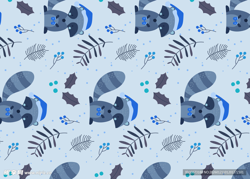 蓝色科技风图案无缝背景