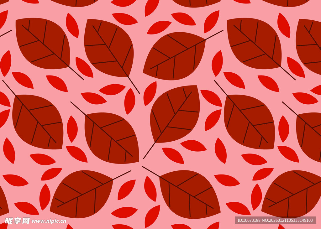 粉色背景红叶图案纹理