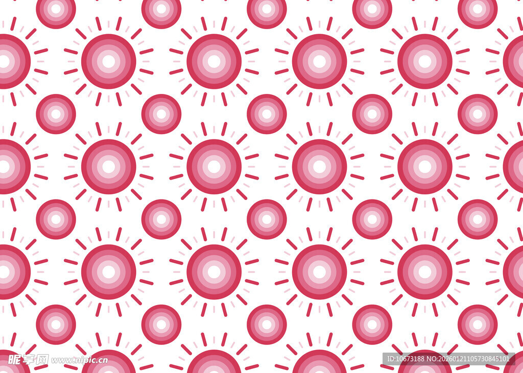 粉色圆形图案无缝背景图