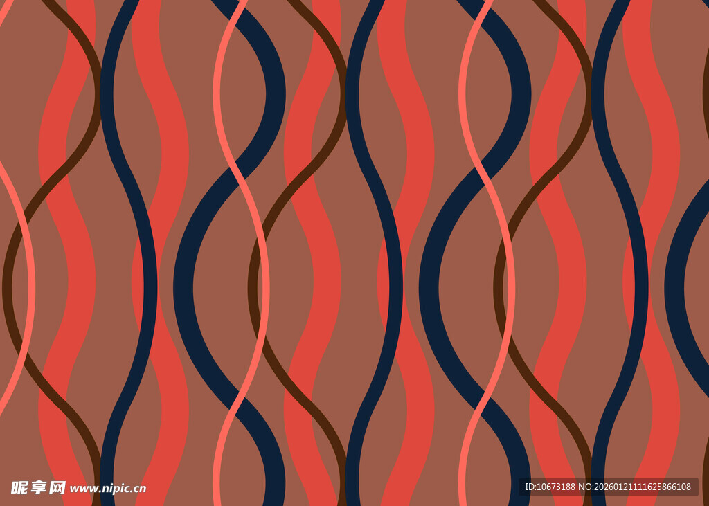 波浪线条几何图案背景