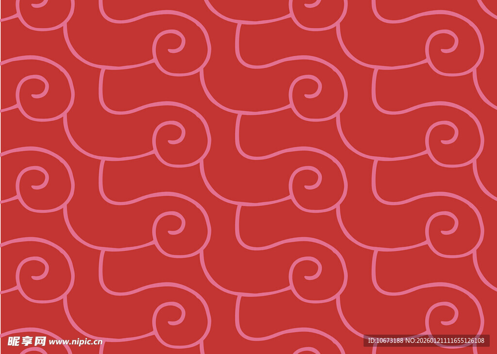 红色螺旋纹循环图案背景