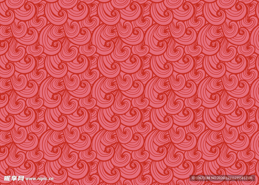 红色花纹图案背景纹理