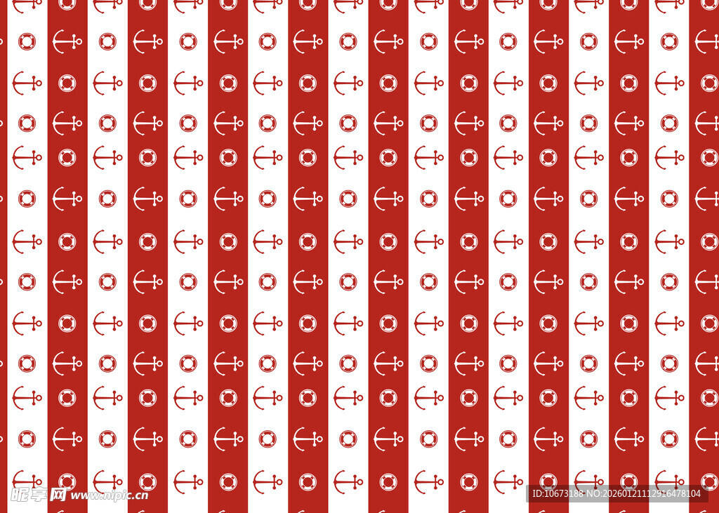 红白条纹带图案背景