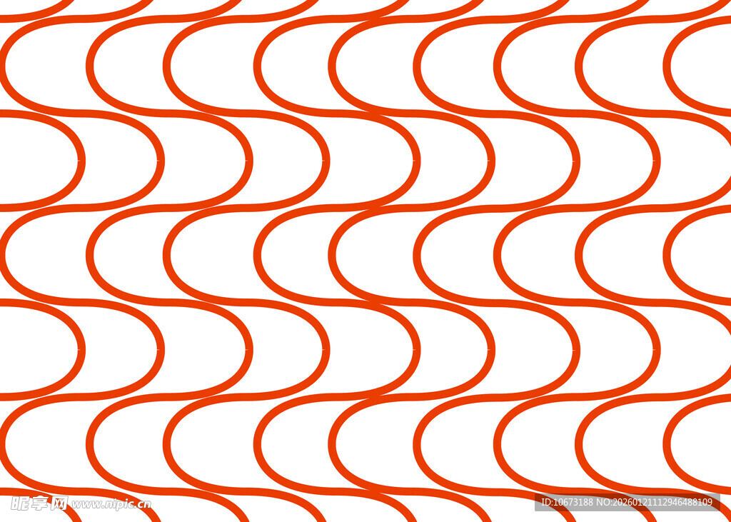 橙色波浪线条几何图案