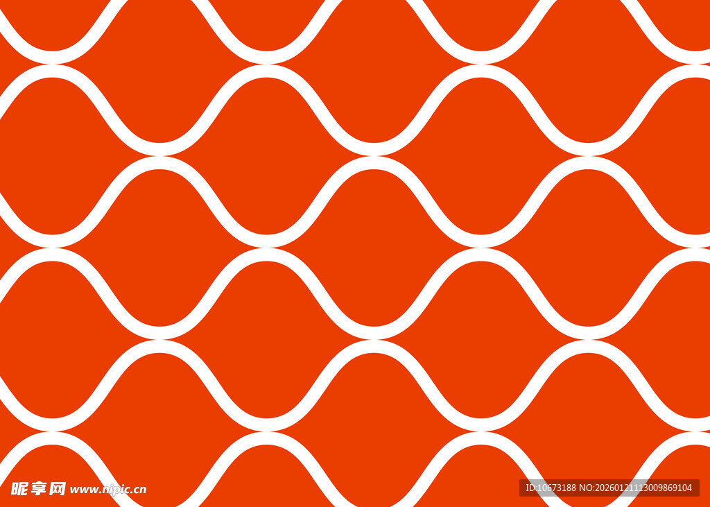 橙色波浪线条几何图案