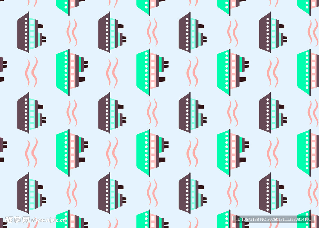 几何图案行李箱重复背景图