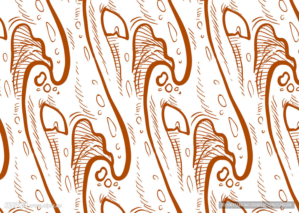 橙色花纹图案背景设计